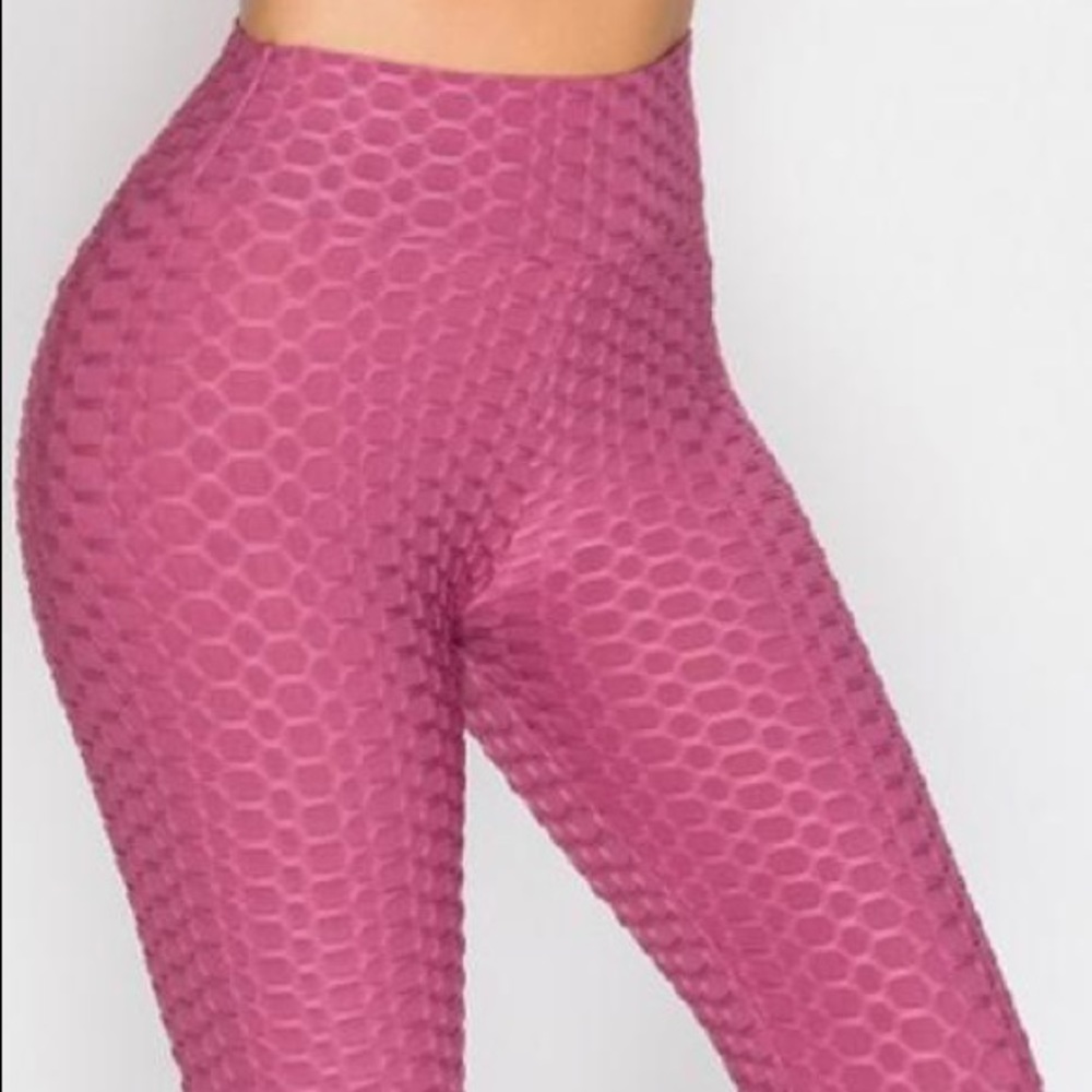 Women’s Pink Ruched Leggings